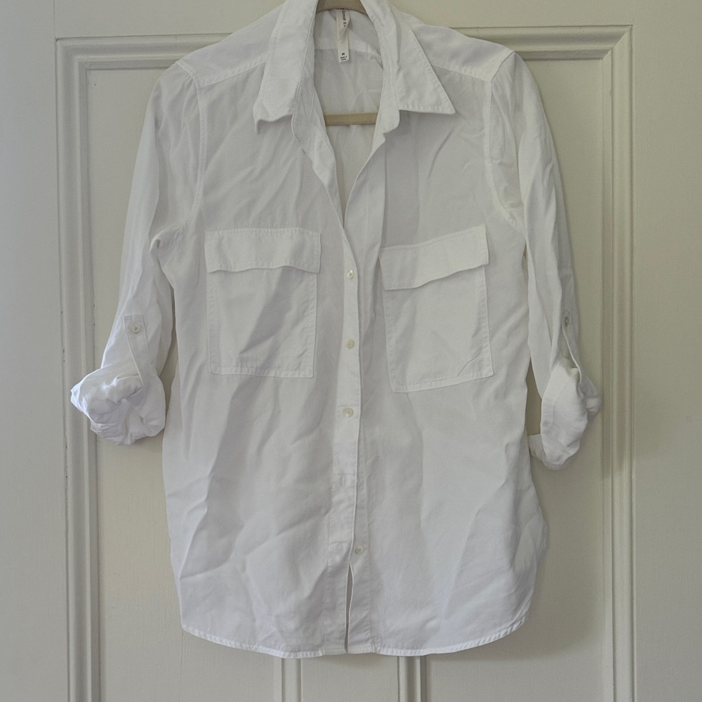 Aritzia Babaton White Button Down Shirt